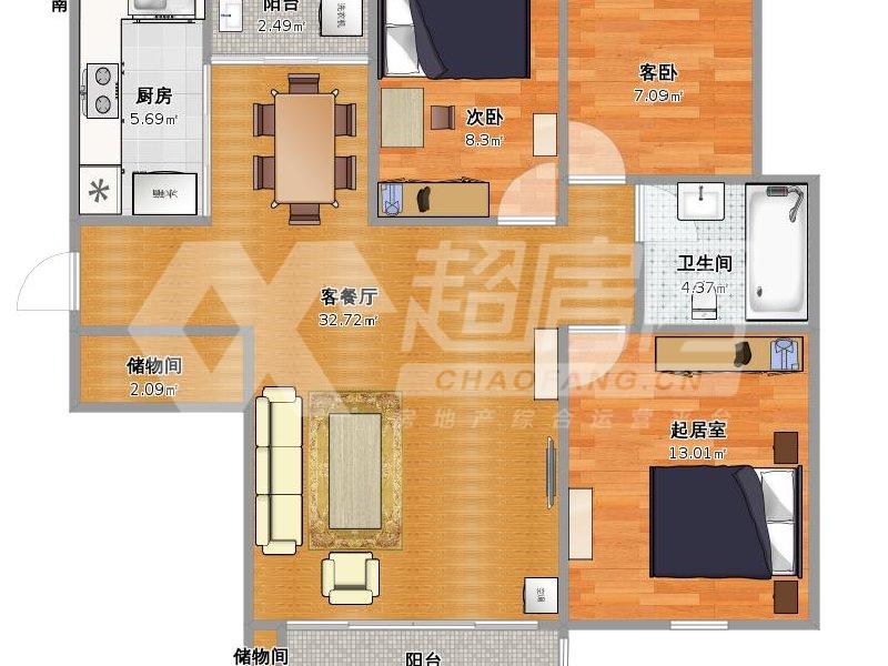 嘉琦豪庭二手房户型图