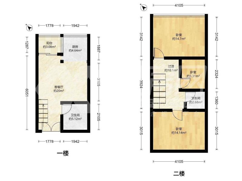 绿地中心（商住楼）二手房户型图