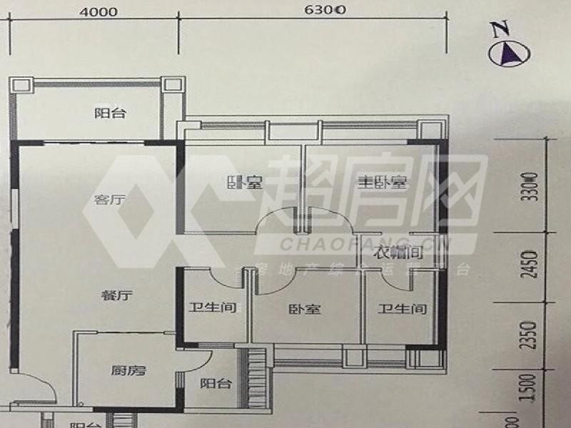 敏捷畔海御峰（B区）二手房户型图