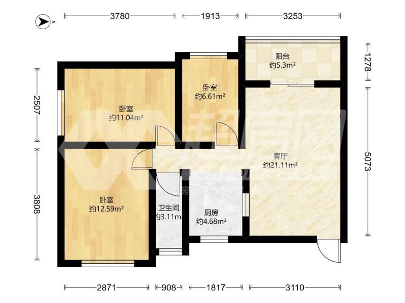 珠江楼二手房户型图