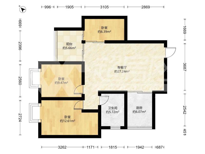 嘉信帝苑二手房户型图