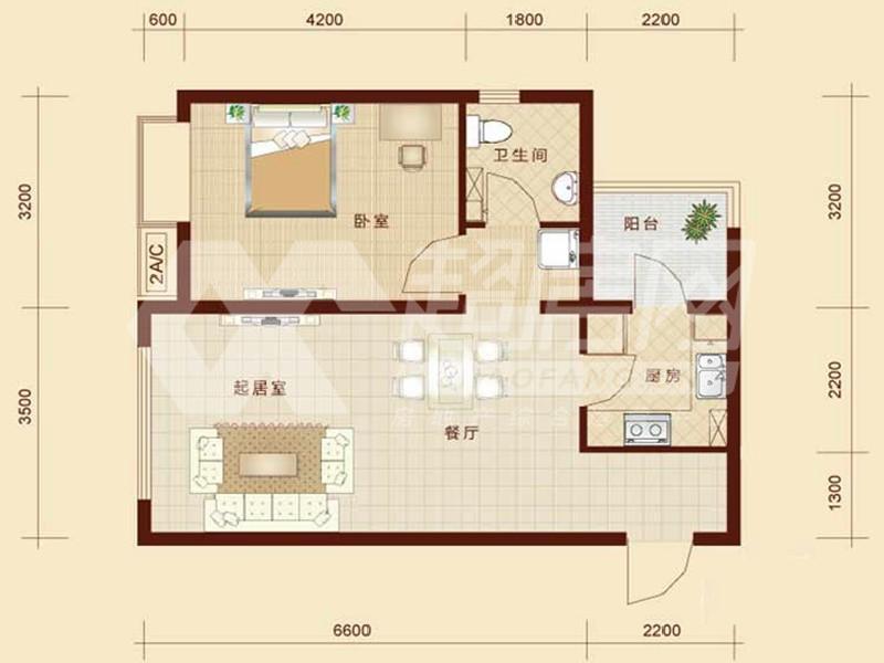 美的翰城花园二手房户型图