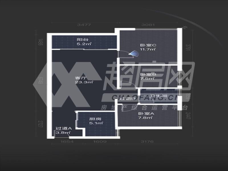 万科缤纷西园二手房户型图