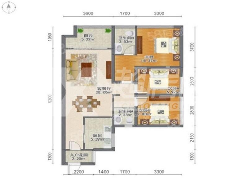 荔园新天地二手房户型图