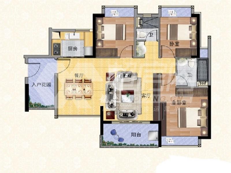 伦教保利中央公园二手房户型图