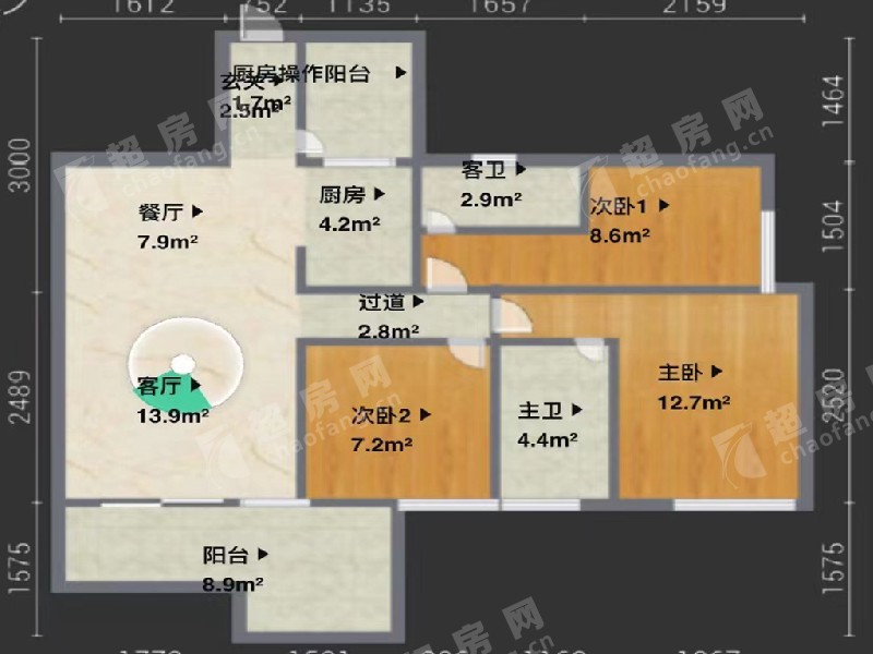 嘉信绿景轩（杏坛）二手房户型图