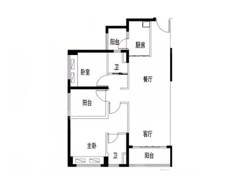 碧桂园听涛苑二手房户型图