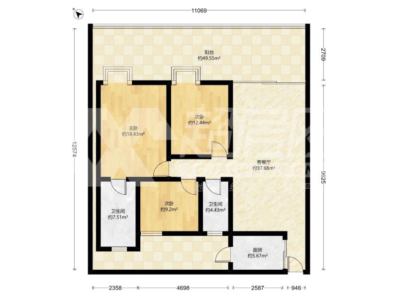 蓝色海岸二手房户型图