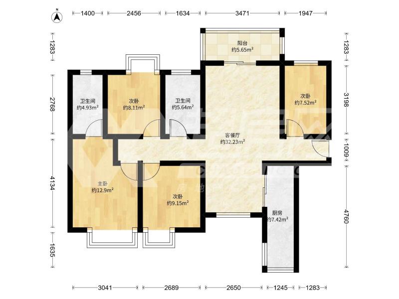 龙湖春江名城二手房户型图