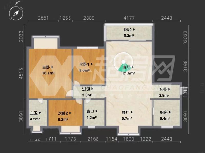 美的时代城二手房户型图