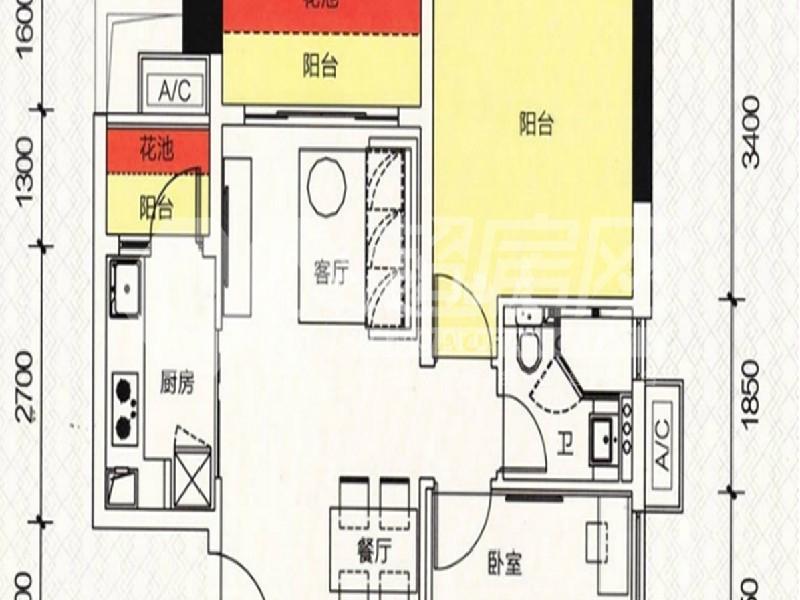 中博城果（汇盈苑）二手房户型图