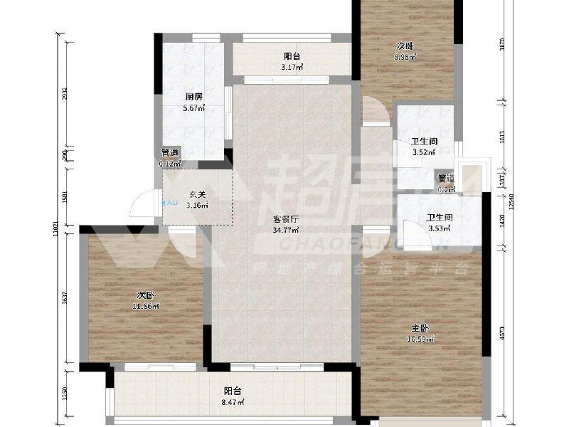 中海万锦公馆二手房户型图