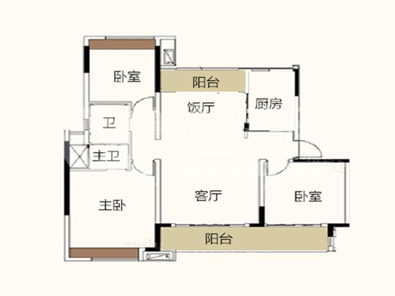 中海万锦公馆二手房户型图