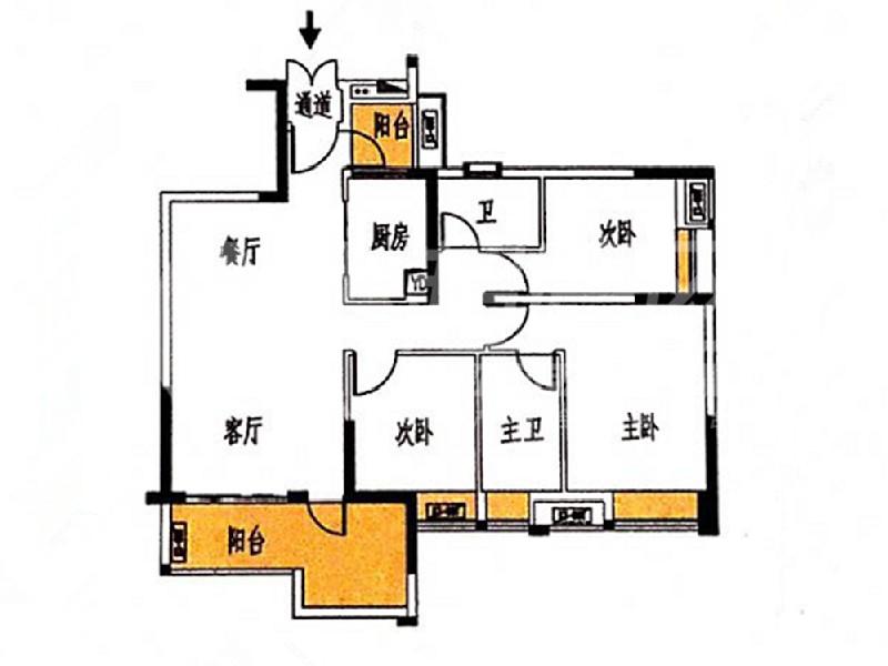 嘉信绿景花园二手房户型图