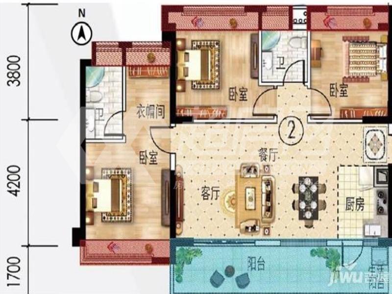 都市经典二手房户型图