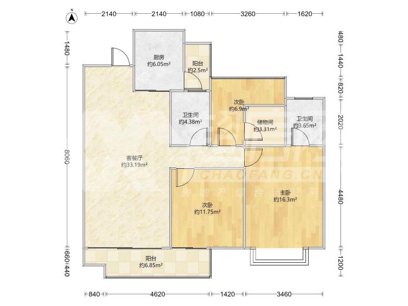 华侨城天鹅堡二手房户型图