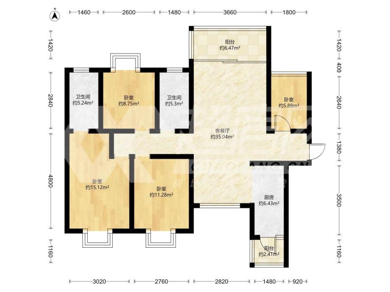 龙湖春江名城二手房户型图