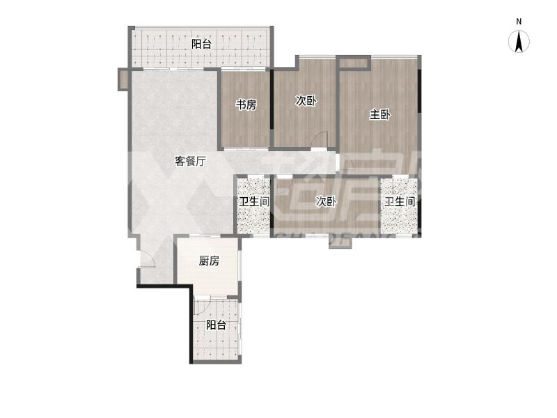 西山上筑二手房户型图