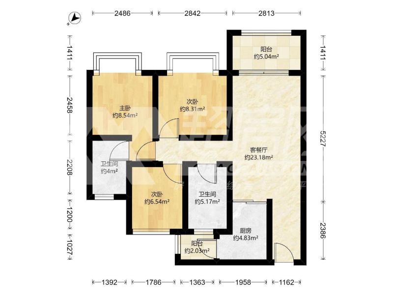 金科铂悦都会二手房户型图