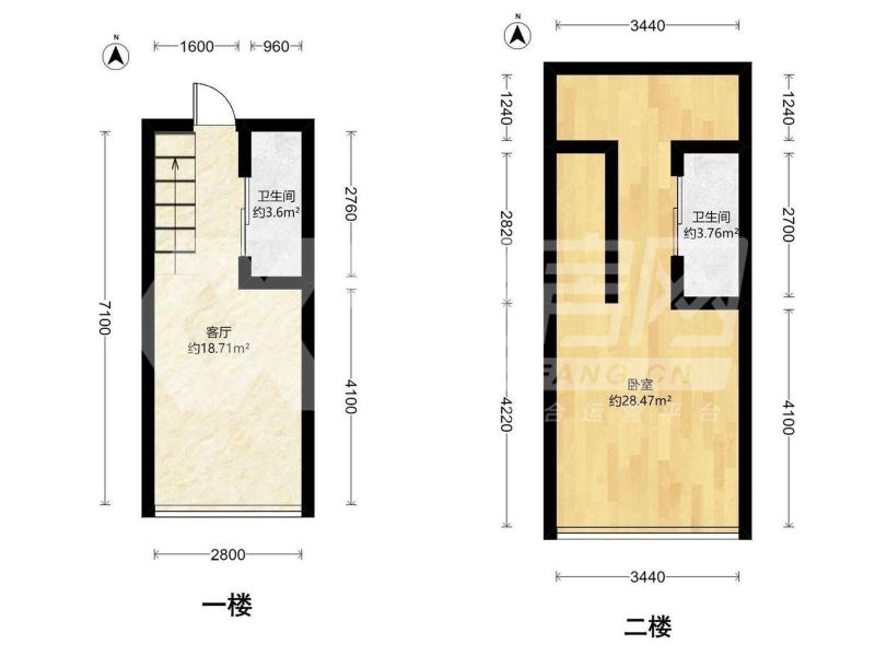 云谷广场（商住楼）二手房户型图