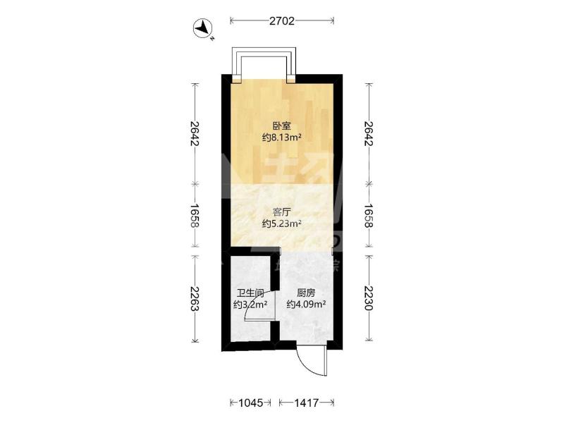 保利中悦公寓二手房户型图