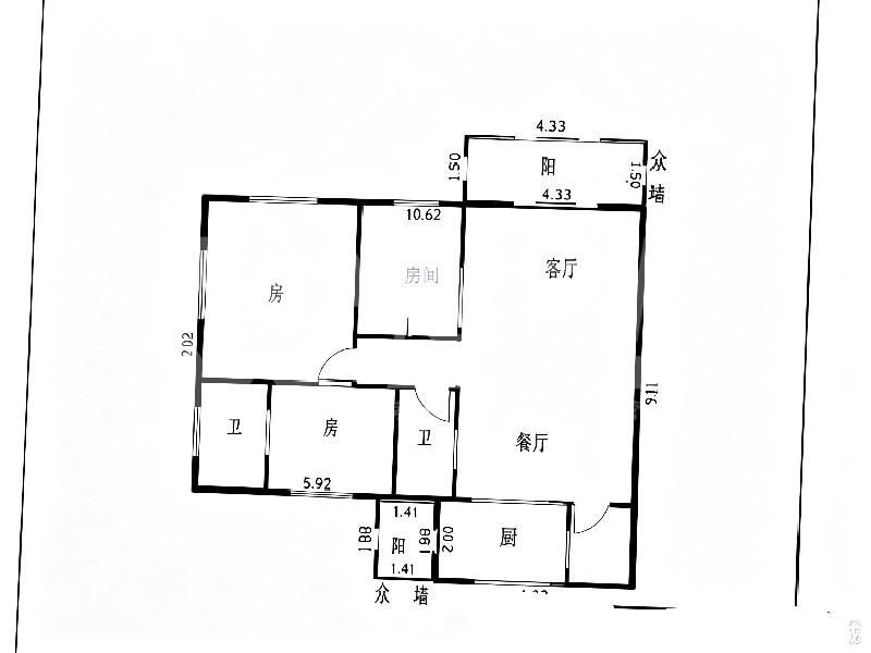 枫叶湾二手房户型图