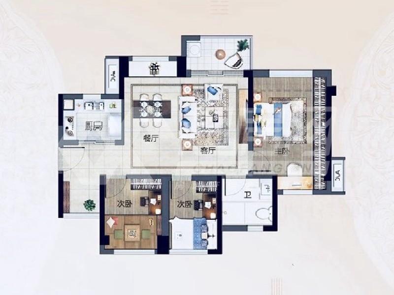 万科金域学府二手房户型图