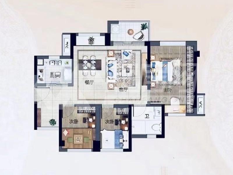 万科金域学府二手房户型图