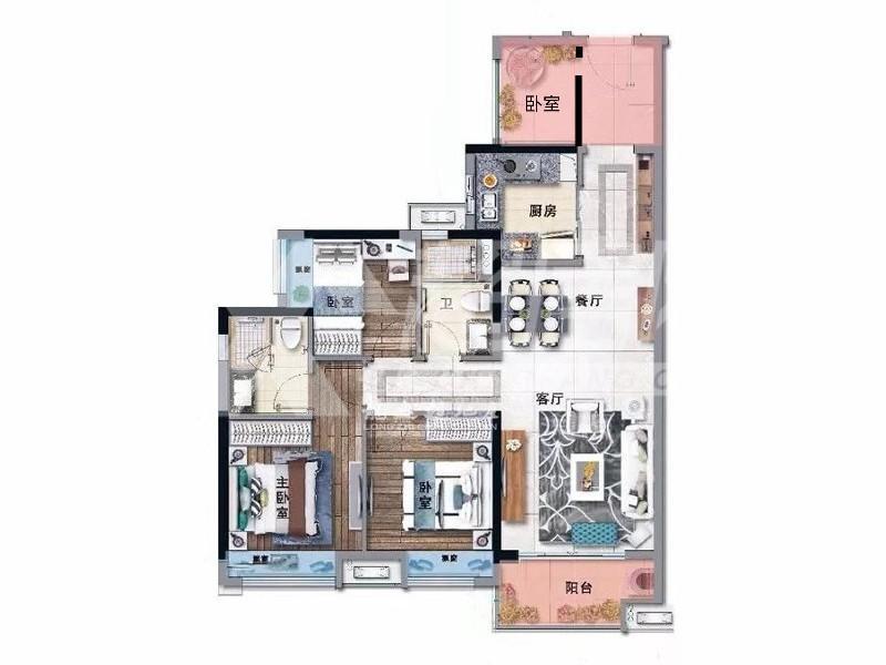 碧桂园美的·水木菁华二手房户型图