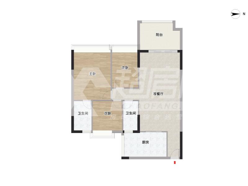 西山上筑二手房户型图