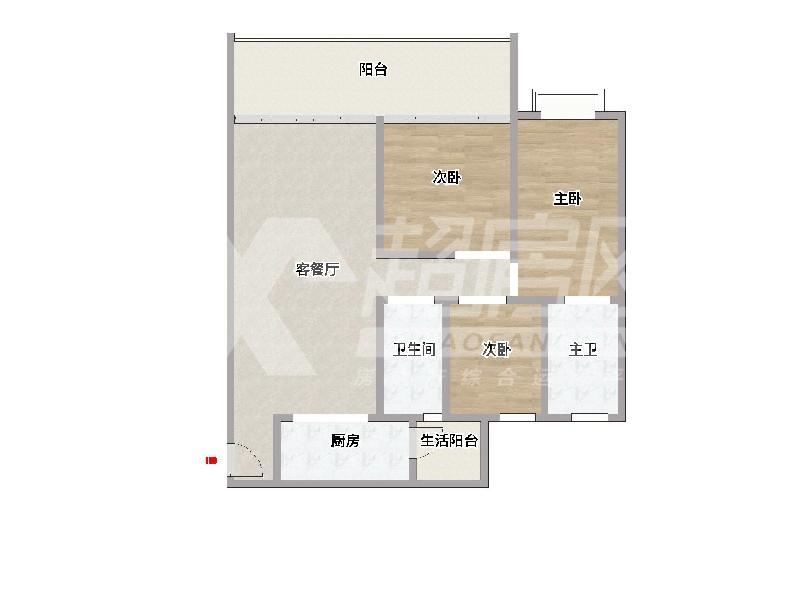 新境誉花园二手房户型图