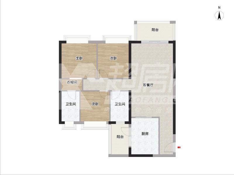 敏捷畔海御峰（B区）二手房户型图