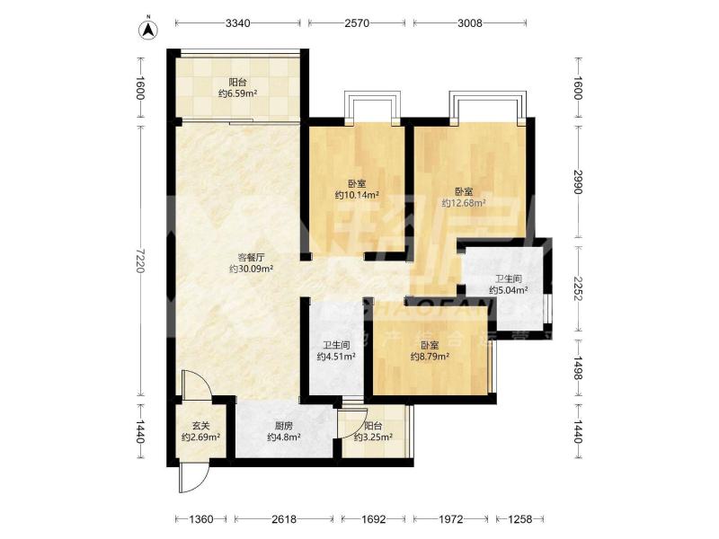 康格斯花园二手房户型图