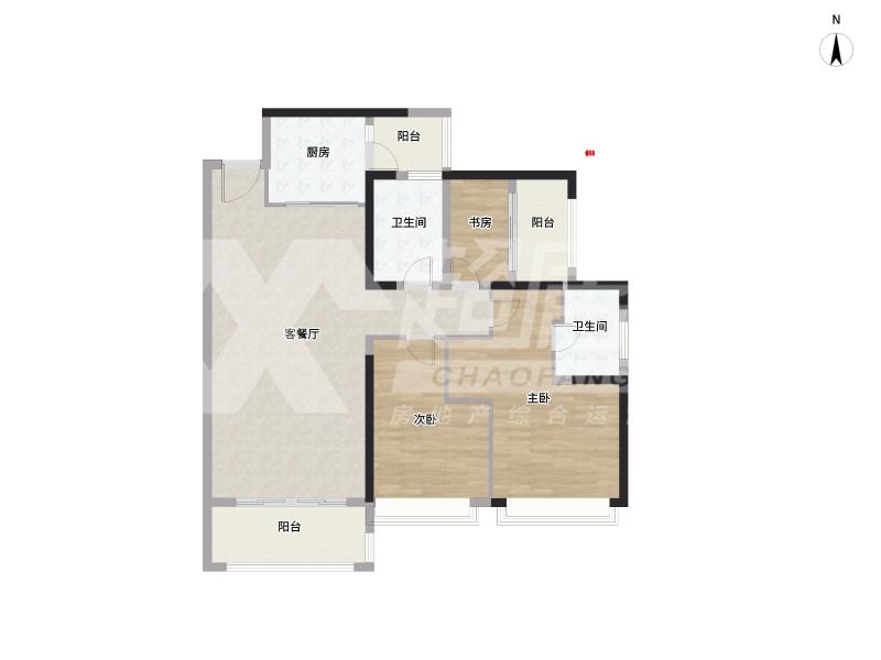 电建洺悦华府二手房户型图