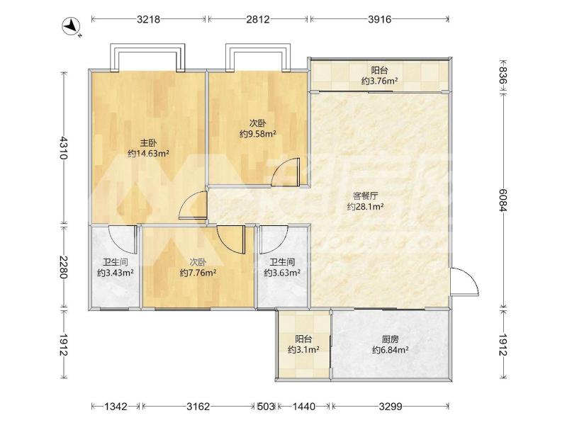 叠翠轩二手房户型图