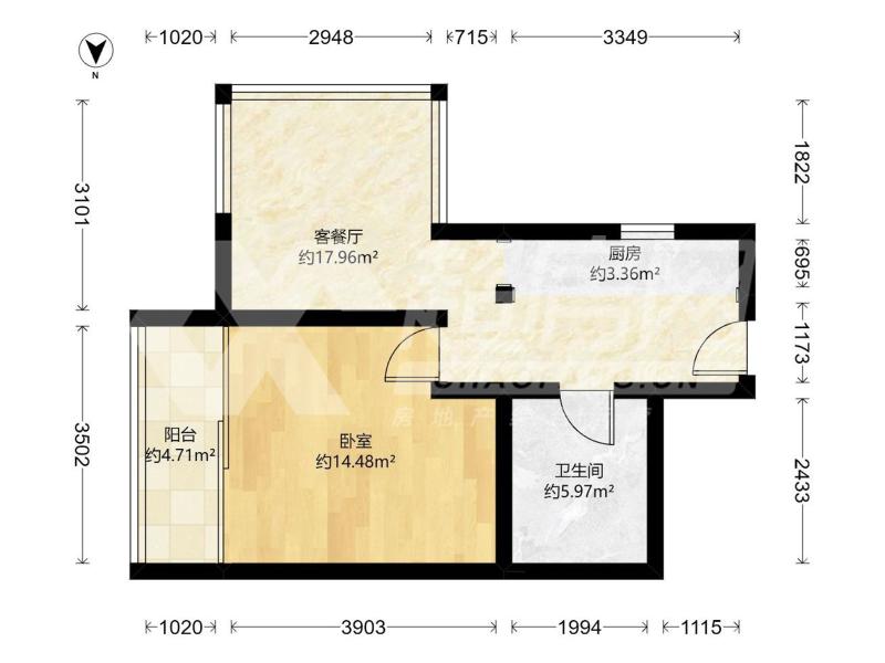 明日华府二手房户型图