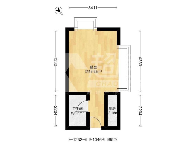 保利中悦公寓二手房户型图