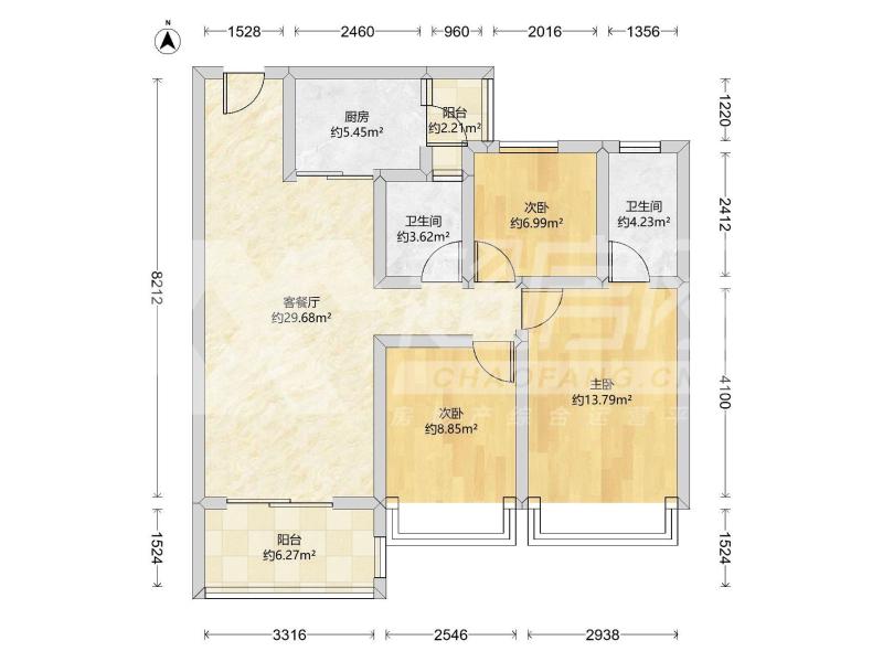 电建洺悦华府二手房户型图