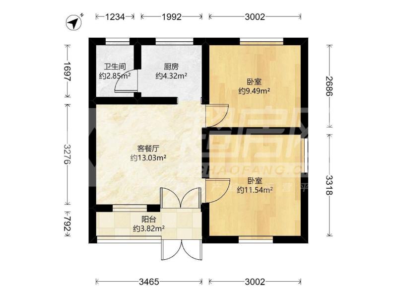 瀛洲小区二手房户型图