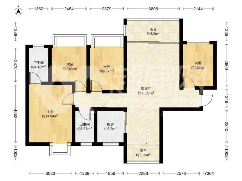 碧桂园晴澜苑二手房户型图