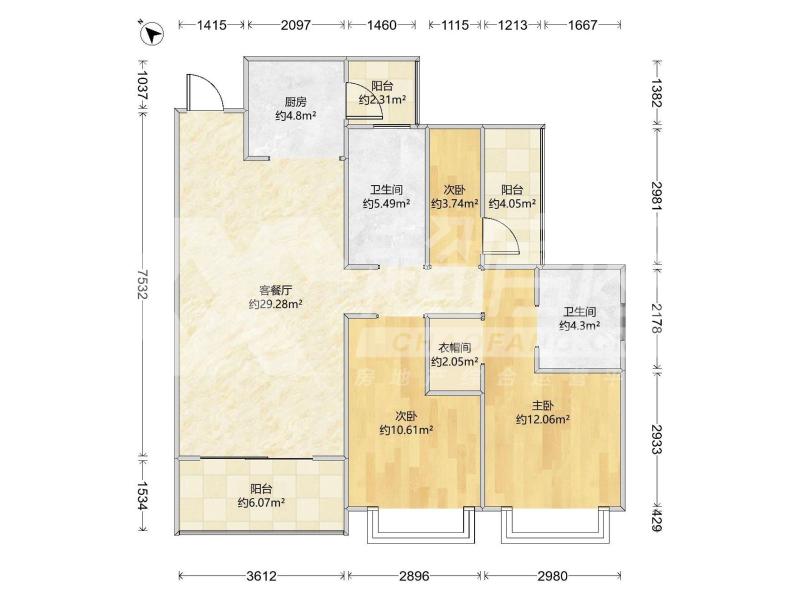 电建洺悦半岛二手房户型图