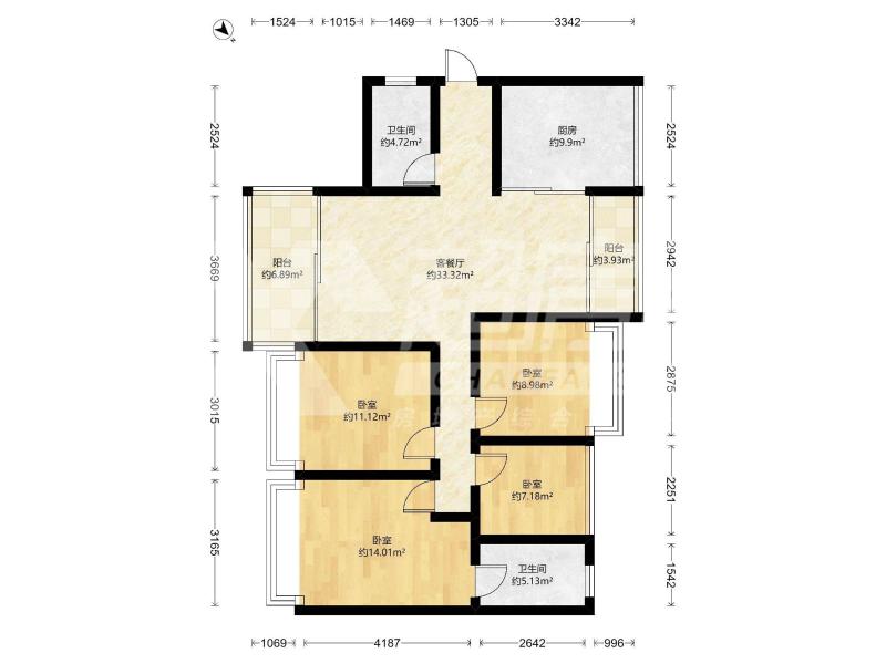 龙湖江与城二手房户型图