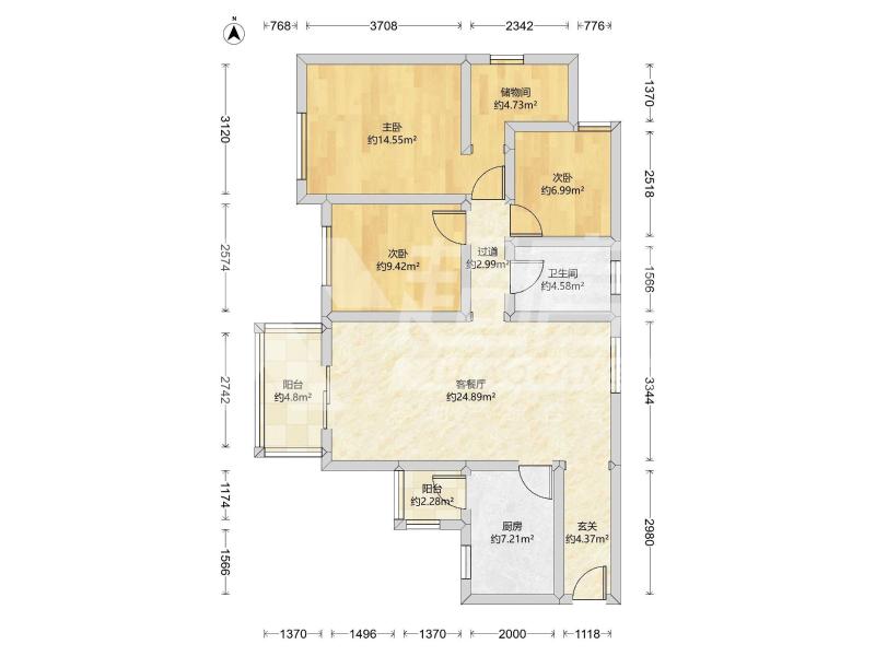 嘉信城市花园三期二手房户型图