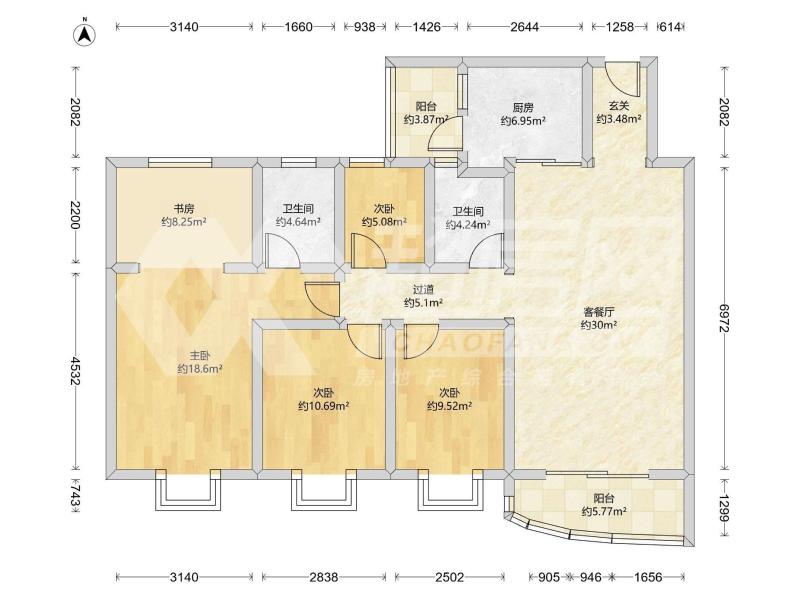 东城花园二手房户型图