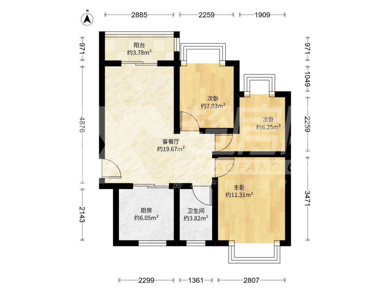 五矿万境水岸二手房户型图