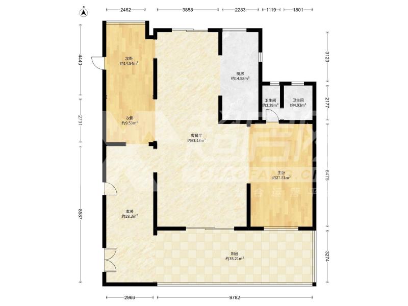 君临名邸二手房户型图