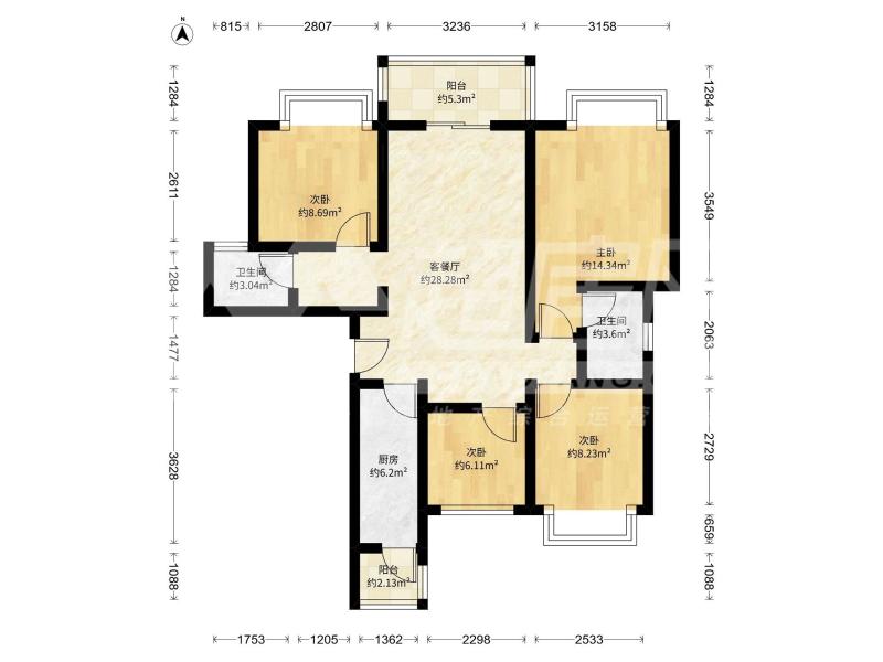 金辉岭南云著二手房户型图