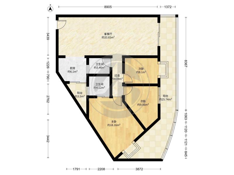 柏景楼(顺)二手房户型图