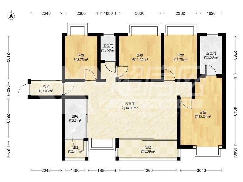 云谷广场二手房户型图