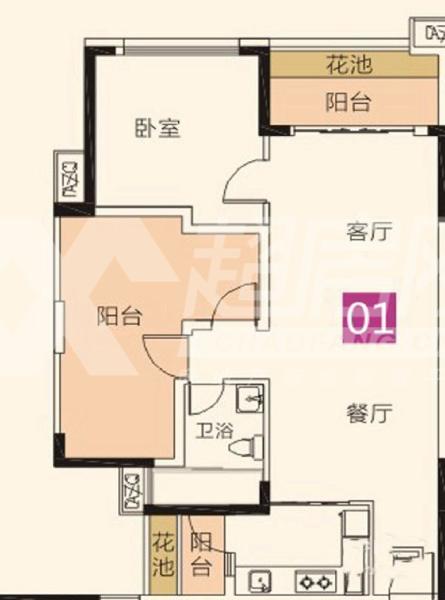 中博城果（汇盈苑）二手房户型图